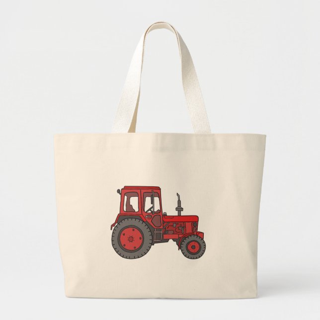 Roter Traktor Jumbo Stoffbeutel (Vorne)
