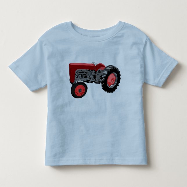 Roter Traktor Kleinkind T-shirt (Vorderseite)
