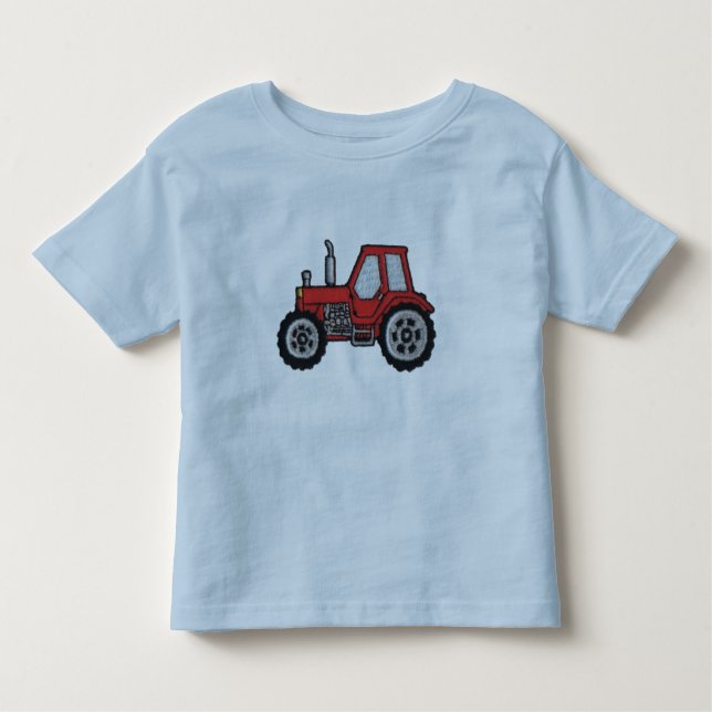 Roter Traktor Kleinkind T-shirt (Vorderseite)