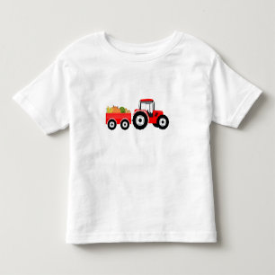 Roter Traktor LKW Bauernhof Produkte Kleinkind T-shirt