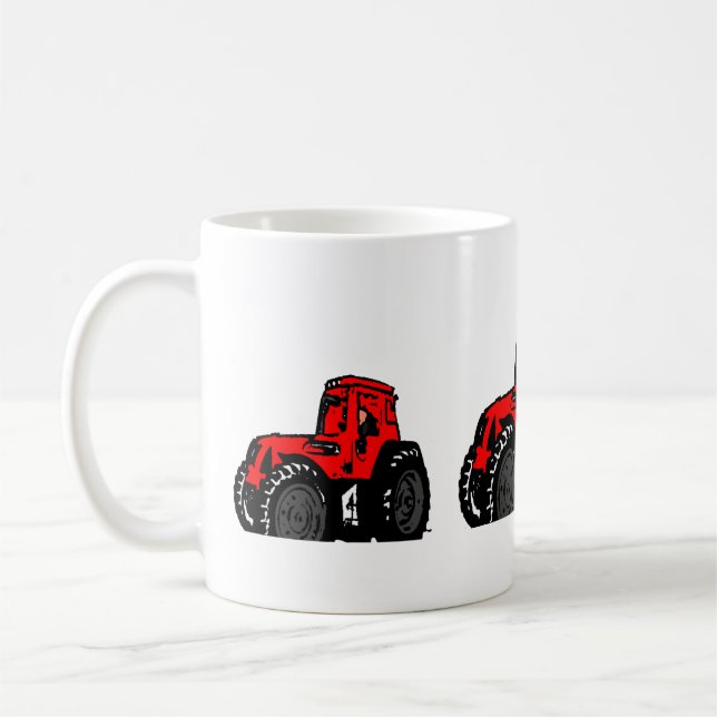 Roter Traktor Tasse (Links)