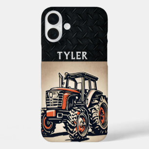 Roter Traktor Vintage Cooler Name Ausrüstung Bauer iPhone 16 Plus Hülle