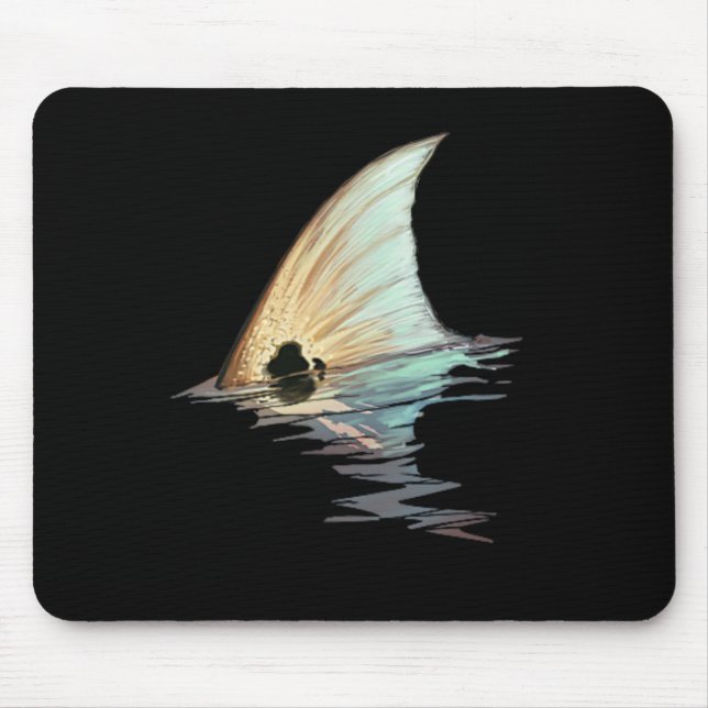 Roter Trommelfisch Schwanz Roter Trommelfisch Hemd Mousepad (Vorne)