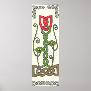 Roter Tulpedruck Poster