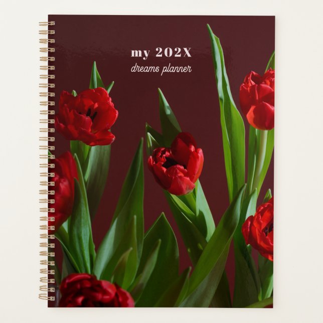 Roter Tulpen-Träume-Planer Planer (Vorderseite)