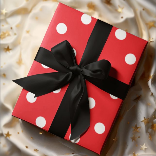 Roter Tupfen Geschenkpapier (Von Creator hochgeladen)