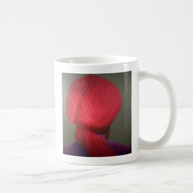 Roter Turban-lila Mantel Kaffeetasse (Rechts)