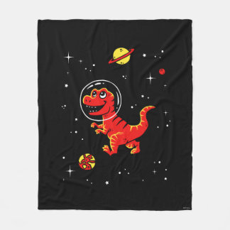 Roter Tyrannosaurus Rex Dinos im All Fleecedecke