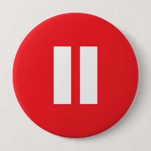 Roter u. weißer Pausen-Knopf Button