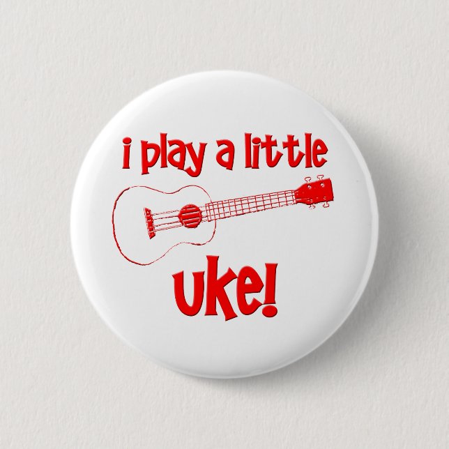 Roter Ukulele Button (Vorderseite)