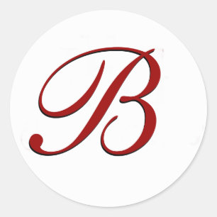 Roter Umschlag Aufkleber mit Monogramm