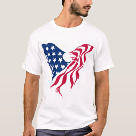 Roter und blauer Adler T-Shirt
