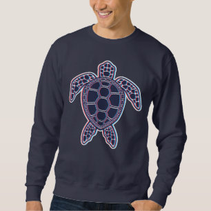 Roter und blauer Anaglypheneffekt 3D-Glitch-Effekt Sweatshirt