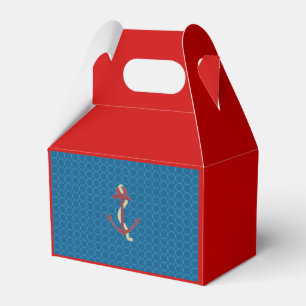 Roter und blauer Anker Geschenkschachtel