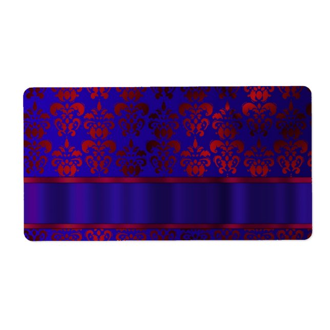 Roter und blauer Damastwirbel (Vorne)