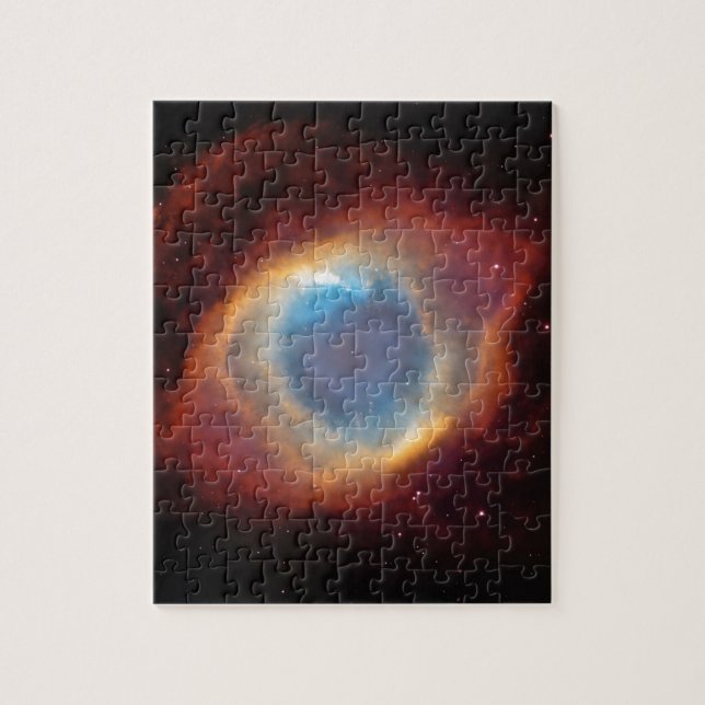 Roter und Blauer Helix Nebel NGC 7293 Planetennebe Puzzle (Vertikal)