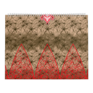 roter und brauner Hintergrund mit roter Grenze Kalender