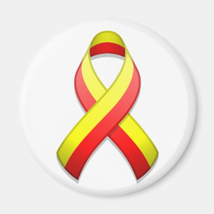 Roter und gelber Bewusstseins-Band-Magnet Magnet