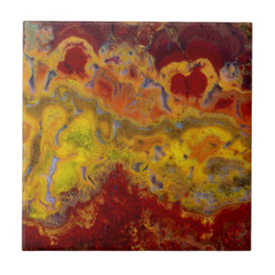 Roter und gelber Crayloa Jasper Fliese