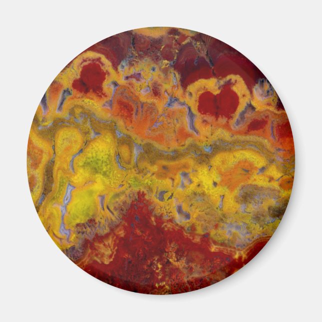 Roter und gelber Crayloa Jasper Magnet (Vorne)