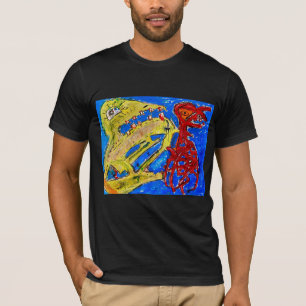 Roter und gelber T - Shirt