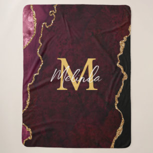 Roter und goldener Marmorachat Sherpadecke