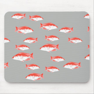 Roter und Grauer Fisch Mousepad