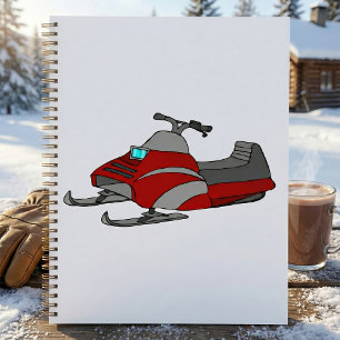 Roter und grauer Schneemobil Planer