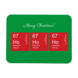 Roter und grüner Ho Ho Ho Periodischer Tisch Magnet