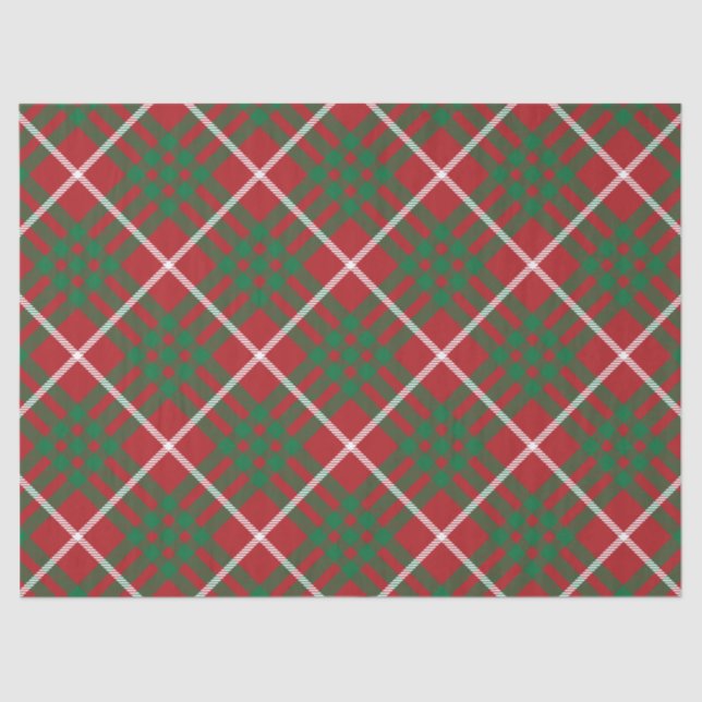 Roter und grüner Karo Seidenpapier (Vorderseite)
