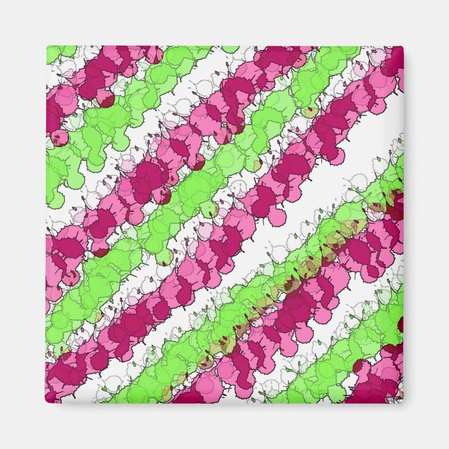 Roter und grüner Spritzer erschüttert Magnet (Vorne)