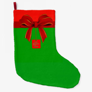 Roter und grüner Strumpf Großer Weihnachtsstrumpf