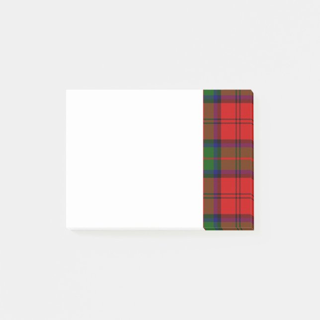 Roter und grüner Tartan des Clans MacDuff Post-it Klebezettel (Vorderseite)