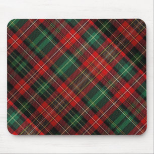 Roter und grüner Tartan Kariert Mousepad