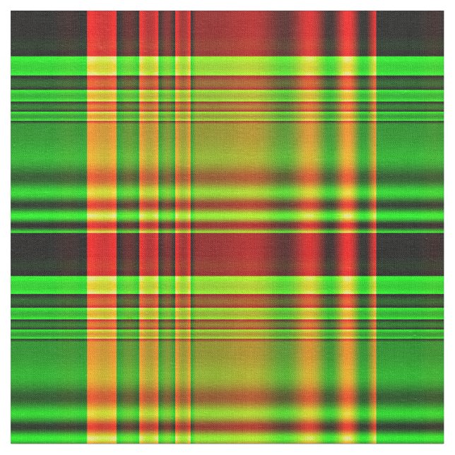 Roter und grüner Tartan kariert Stoff (Nahaufnahme)