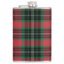 Roter und grüner Tartan-Kolben