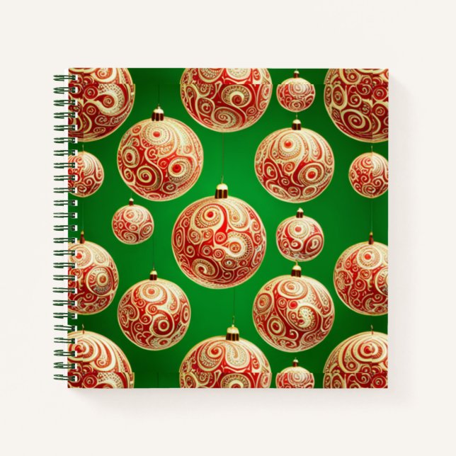 Roter und grüner Urlaub Notizbuch (Vorderseite)