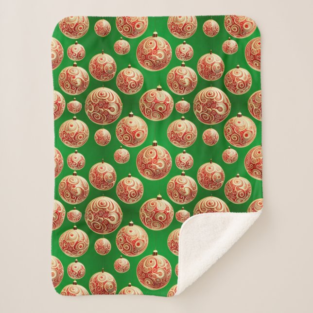 Roter und grüner Urlaub Sherpadecke (Vorderseite)
