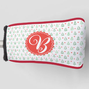Roter und grüner Weihnachtsbaum  Golf Headcover