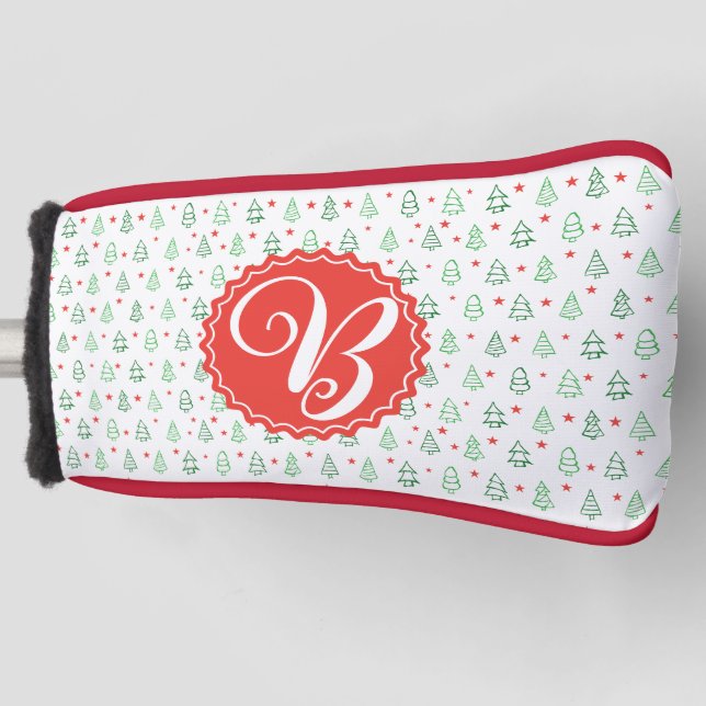 Roter und grüner Weihnachtsbaum Golf Headcover (Vorderseite)