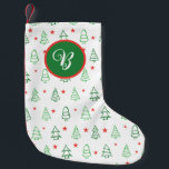 Roter und grüner Weihnachtsbaum Kleiner Weihnachtsstrumpf<br><div class="desc">minimal</div>