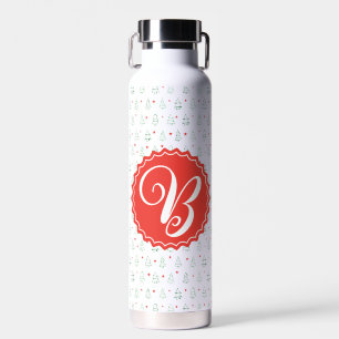 Roter und grüner Weihnachtsbaum Trinkflasche