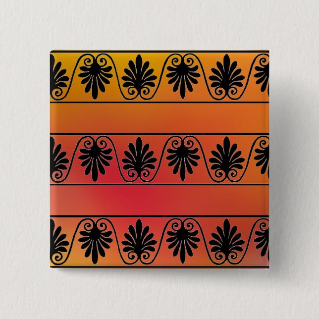 Roter und orangener Knopf Button (Vorderseite)