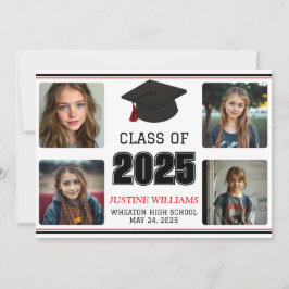 Roter und schwarzer Abschluss Ankündigung