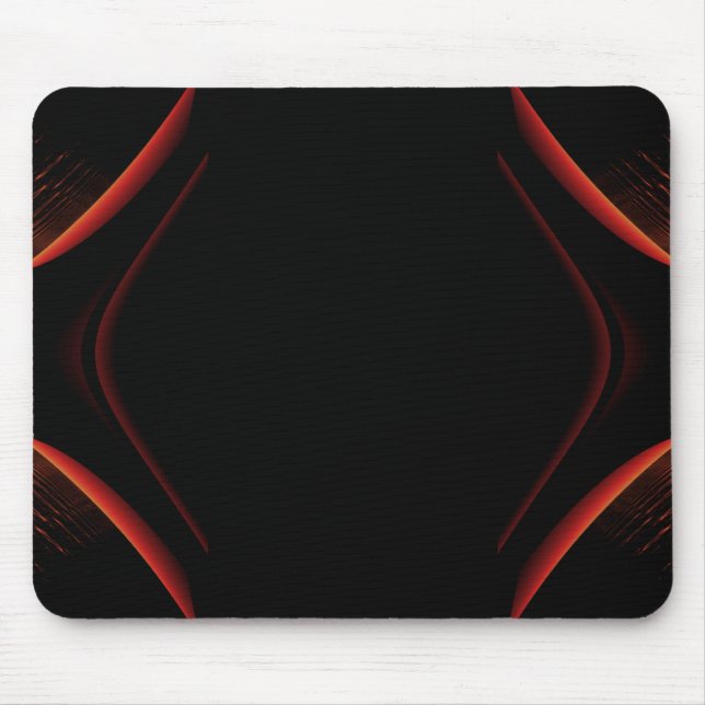 Roter und schwarzer abstrakter Entwurf Mousepad (Vorne)
