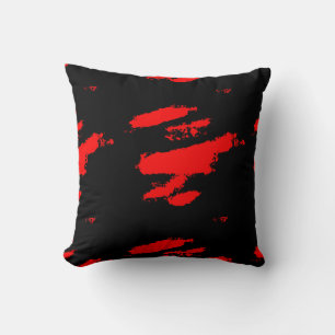 roter und schwarzer abstrakter  kissen
