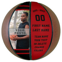 Roter und schwarzer Basketball, FOTO Vollgröße ode