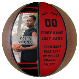 Roter und schwarzer Basketball, FOTO Vollgröße ode Basketball