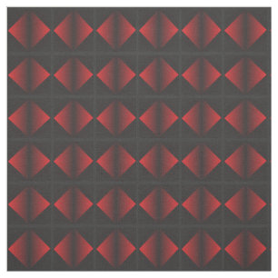 Roter und schwarzer Diamant-Muster-Baumwollgewebe Stoff