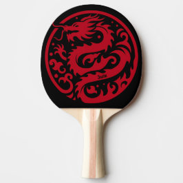 Roter und schwarzer Drache personalisiert Tischtennis Schläger